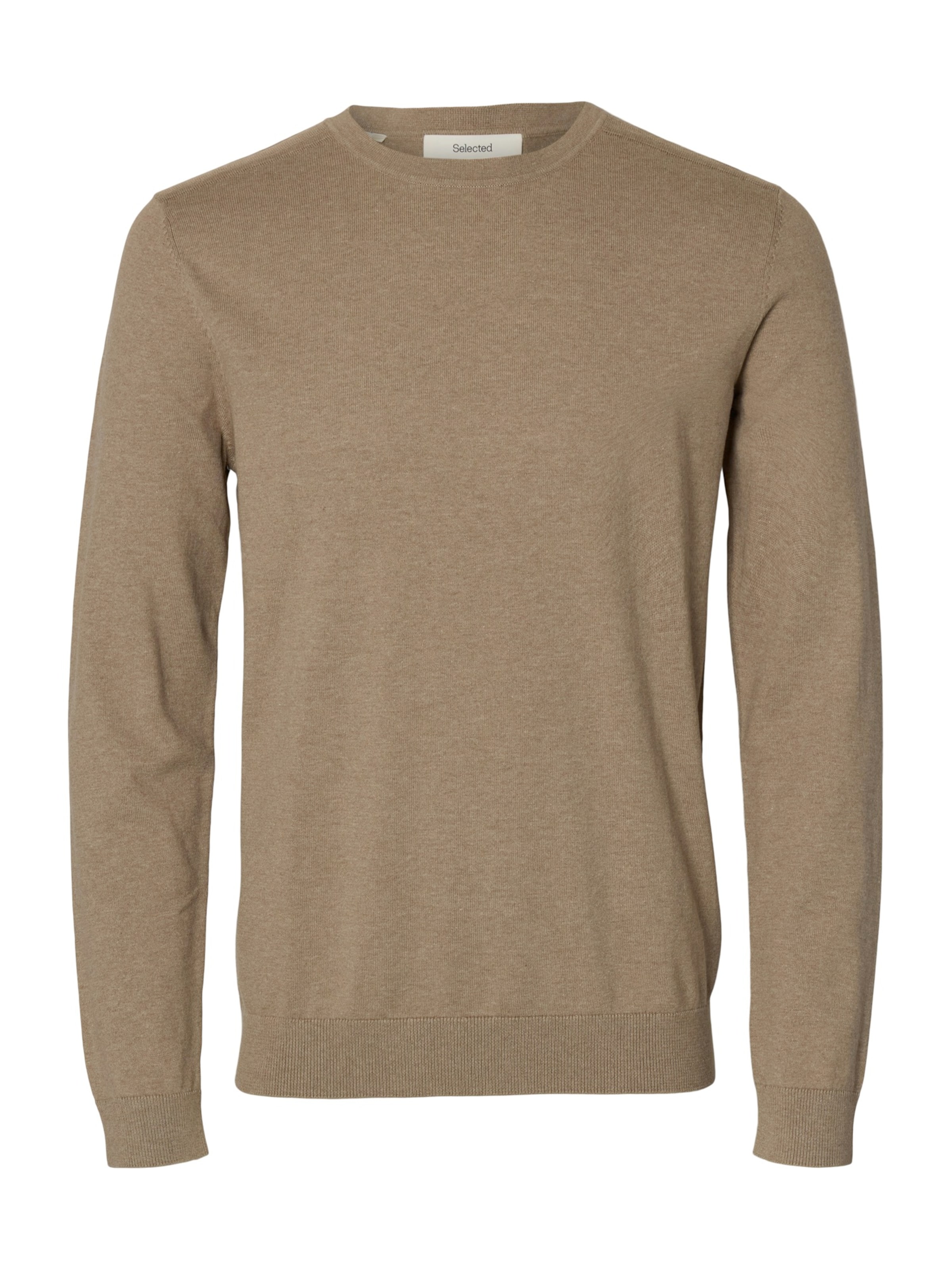 SELECTED Svetr 'SLHBERG' – hnědá: přední strana