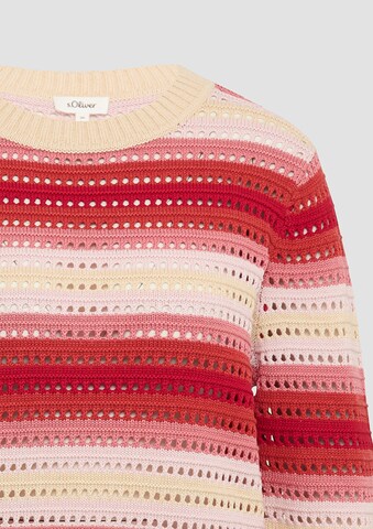s.Oliver Pullover 'Ajour' in Orange