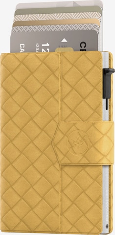 Prowallet Wallet 'Pasjeshouder Plus Woven' in Yellow: front