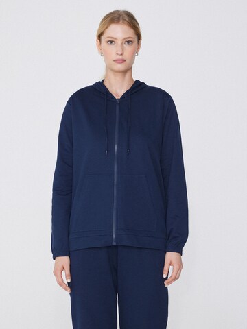 Tezenis Zip-Up Hoodie in Blue: front