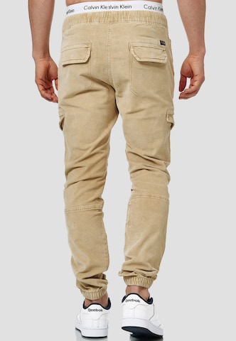 INDICODE JEANS Regular Cargobroek 'Walker' in Beige