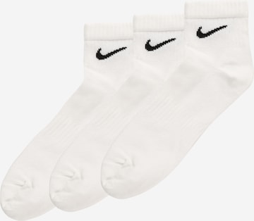 NIKE Regular Athletic Socks in White: front