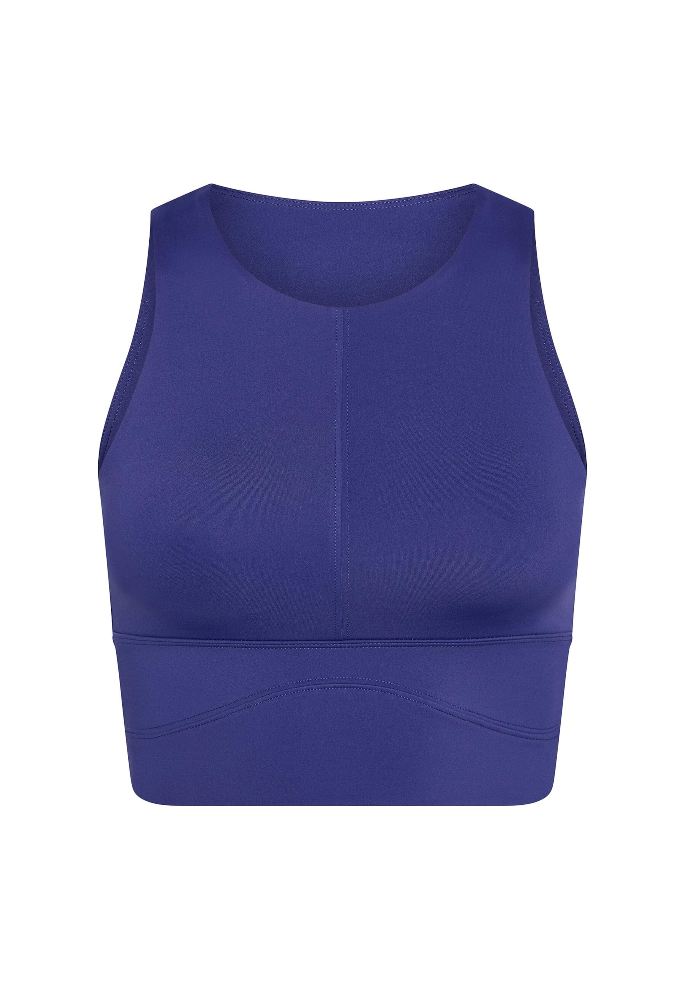 Born Living Yoga Bustier BH 'Saori' in Blau: Vorderseite