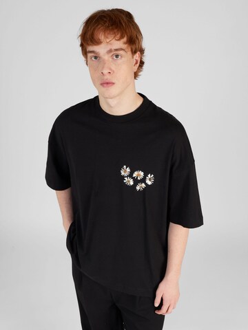 TOPMAN - Camiseta en negro: frente