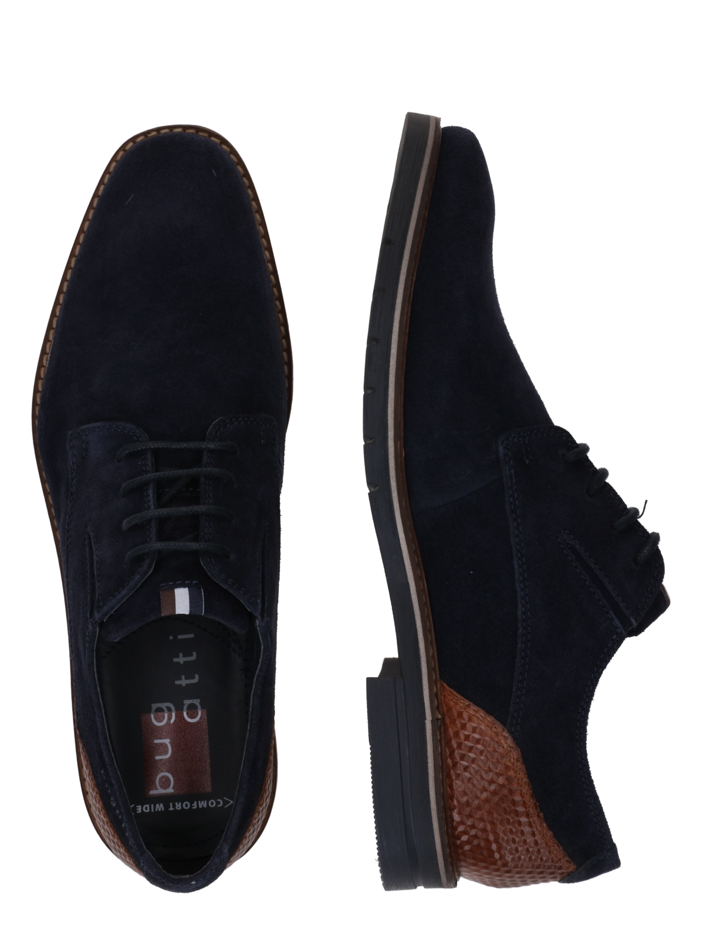 bugatti - Sapato com atacadores em azul