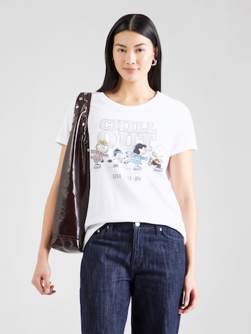 T-shirt 'Peanuts Winter' PRINCESS GOES HOLLYWOOD en blanc : devant