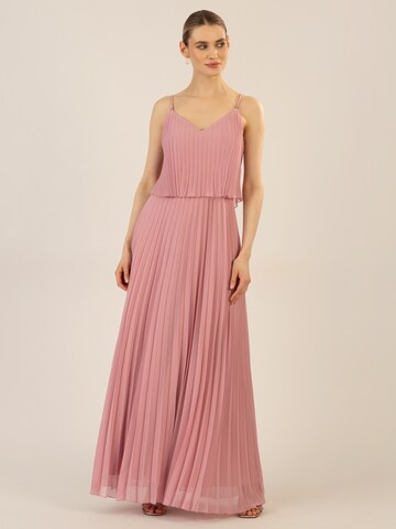 APART Evening Dress in Beige: front