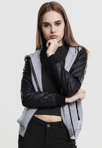 Urban Classics Sweatjacke 'Diamond' in Grau