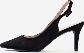 Celena Дамски обувки на ток с отворена пета 'Cruz' в черно: отпред