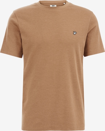 T-Shirt WE Fashion en marron : devant