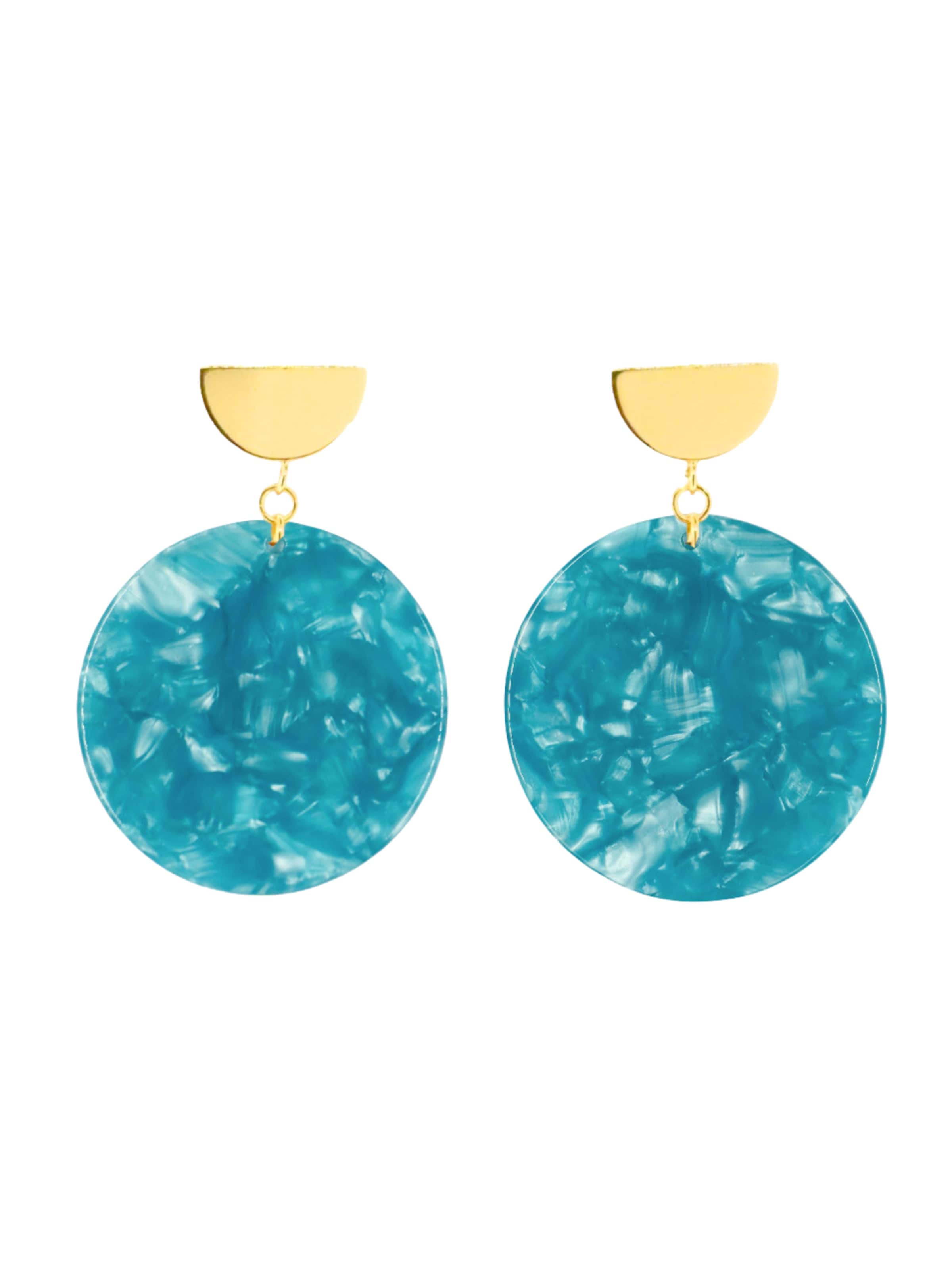 Fräulein Wunder Náušnice 'Amal' – modrá: přední strana