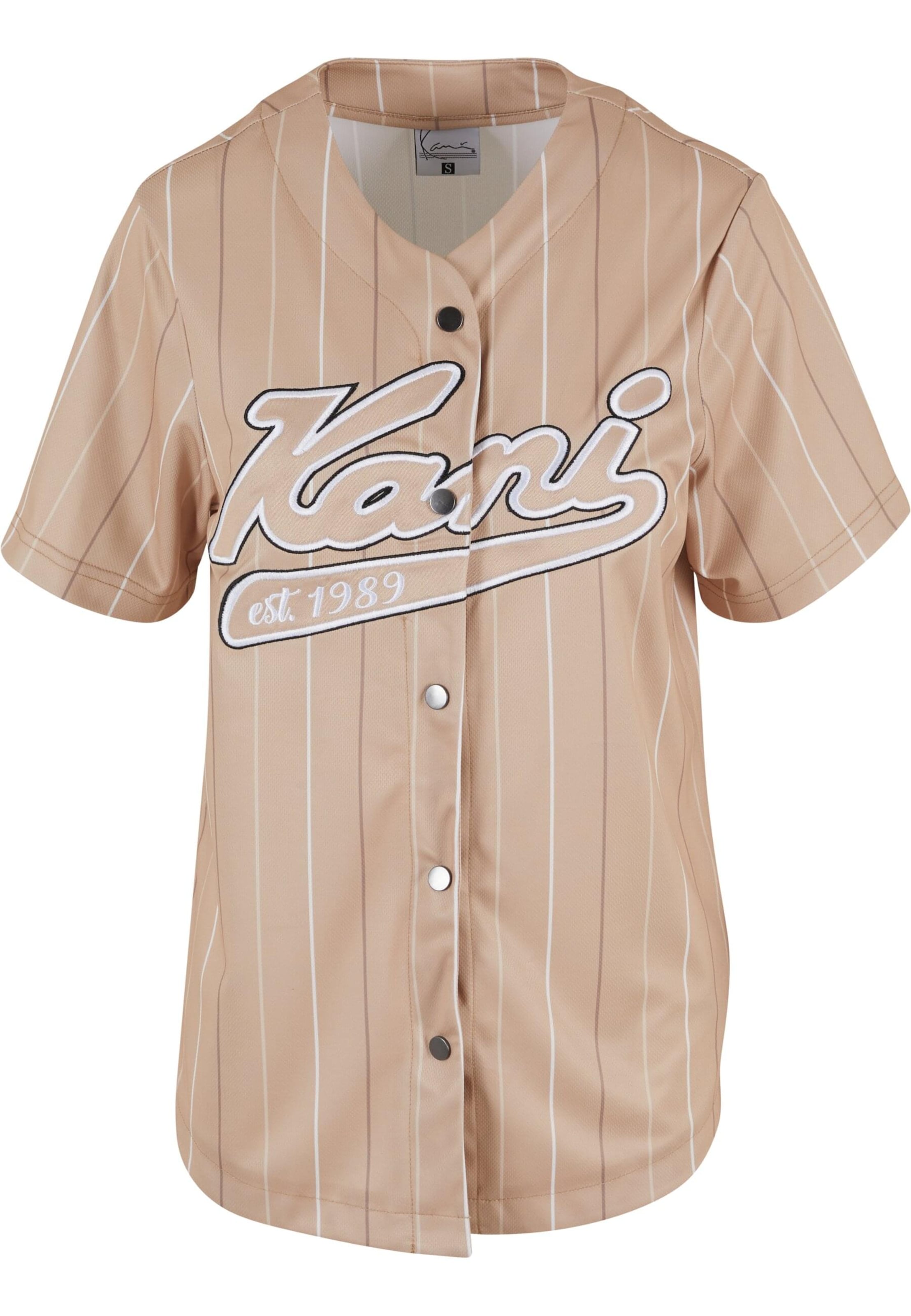 Karl Kani Trikot 'Varsity' in Beige: Vorderseite