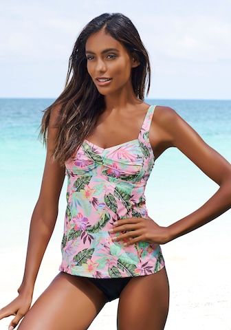 s.Oliver - Soutien Bustier Top de tankini em rosa: frente