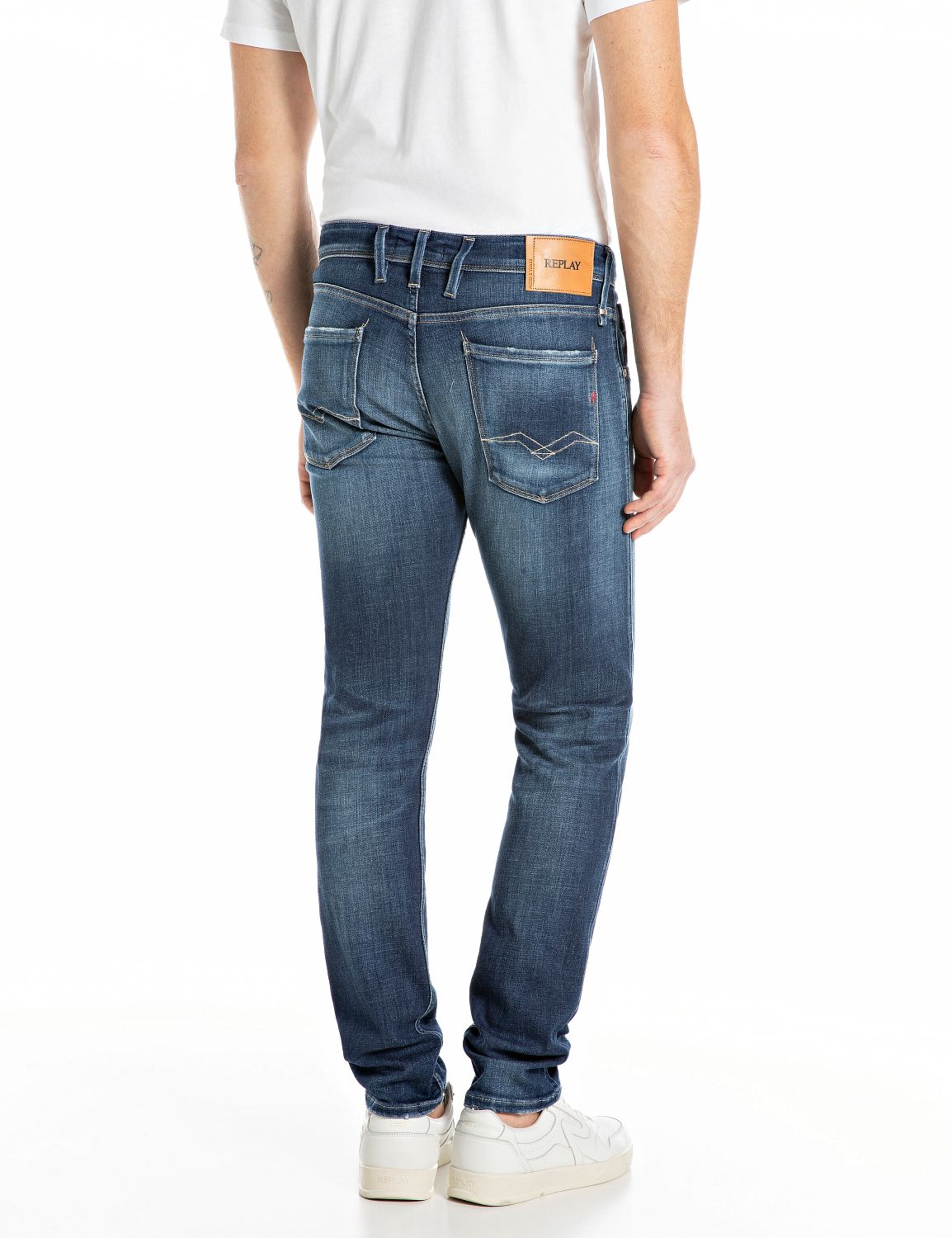 REPLAY Slimfit Jeans i blå