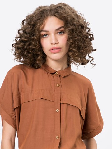 SKFK Shirt Dress 'KATINA' in Brown