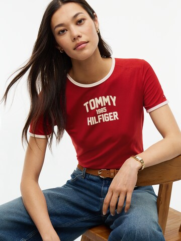 TOMMY HILFIGER T-Shirt 'Varsity' in Rot