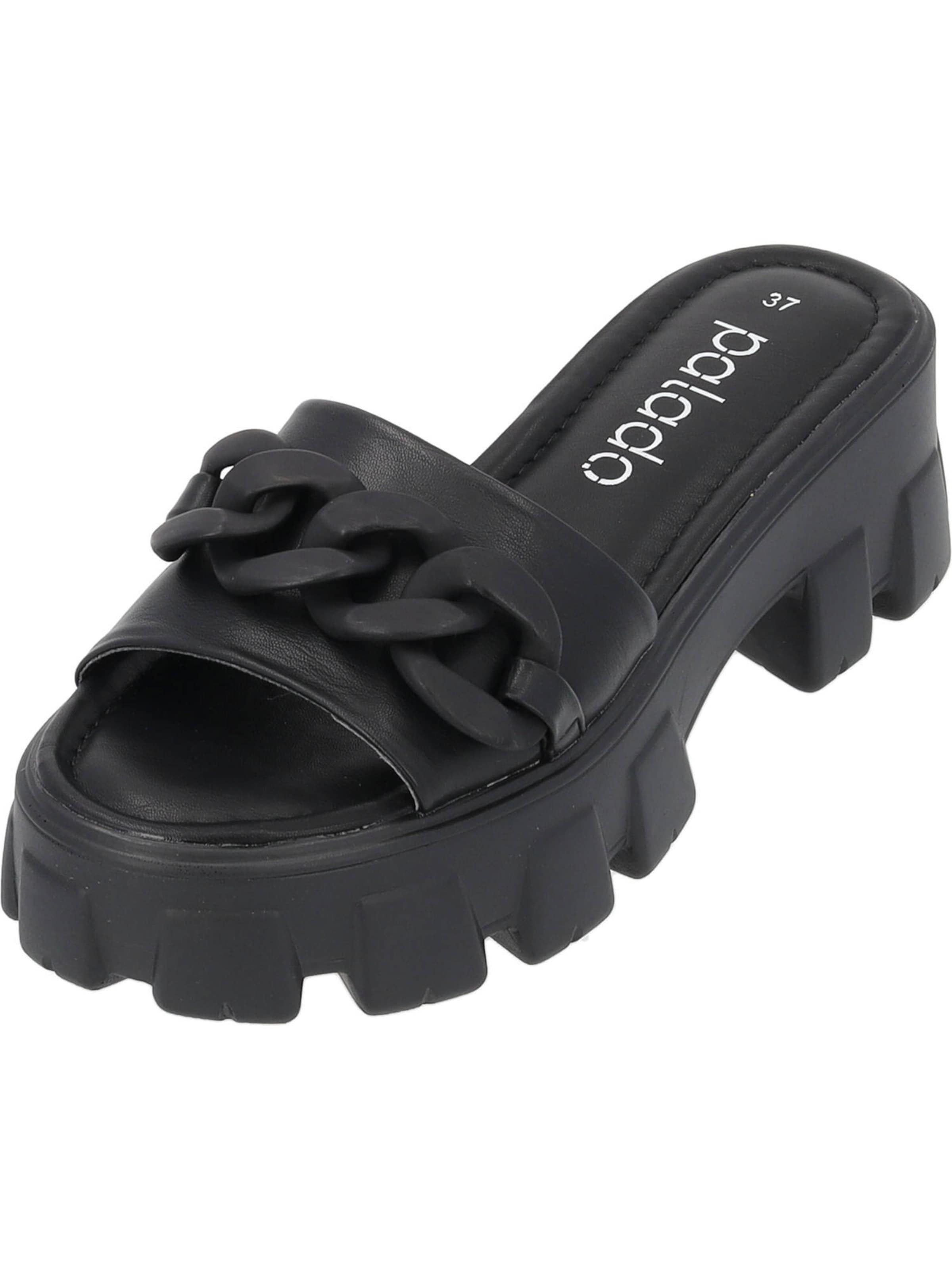 Palado Muiltjes 'Graqi' in Zwart: voorkant