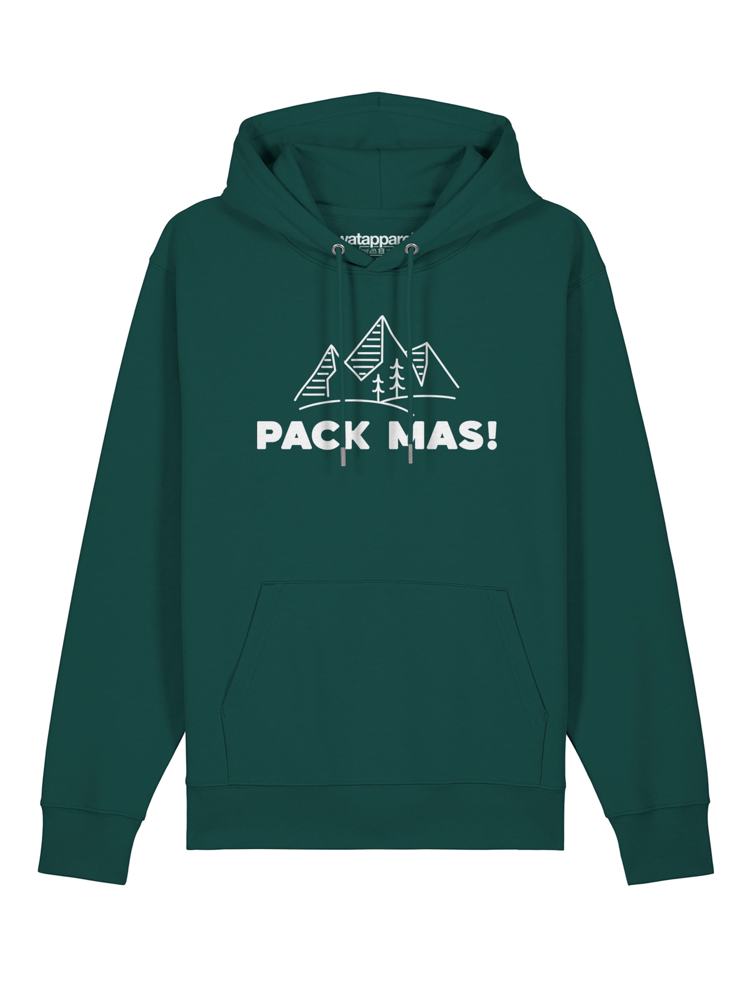 Watapparel Sweatshirt ' Pack mas! ' in Groen: voorkant