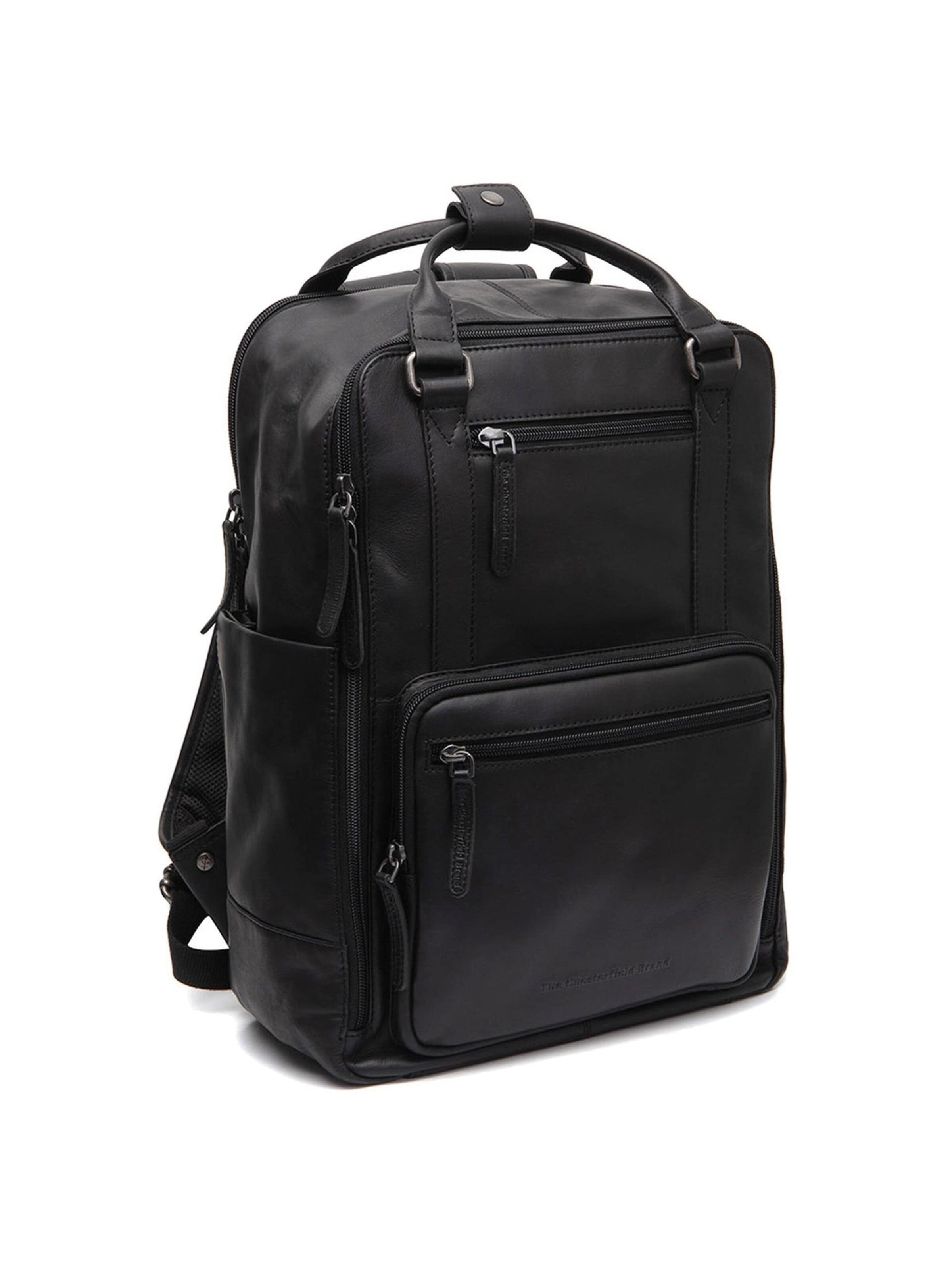 The Chesterfield Brand Backpack 'Calden' in Black: front