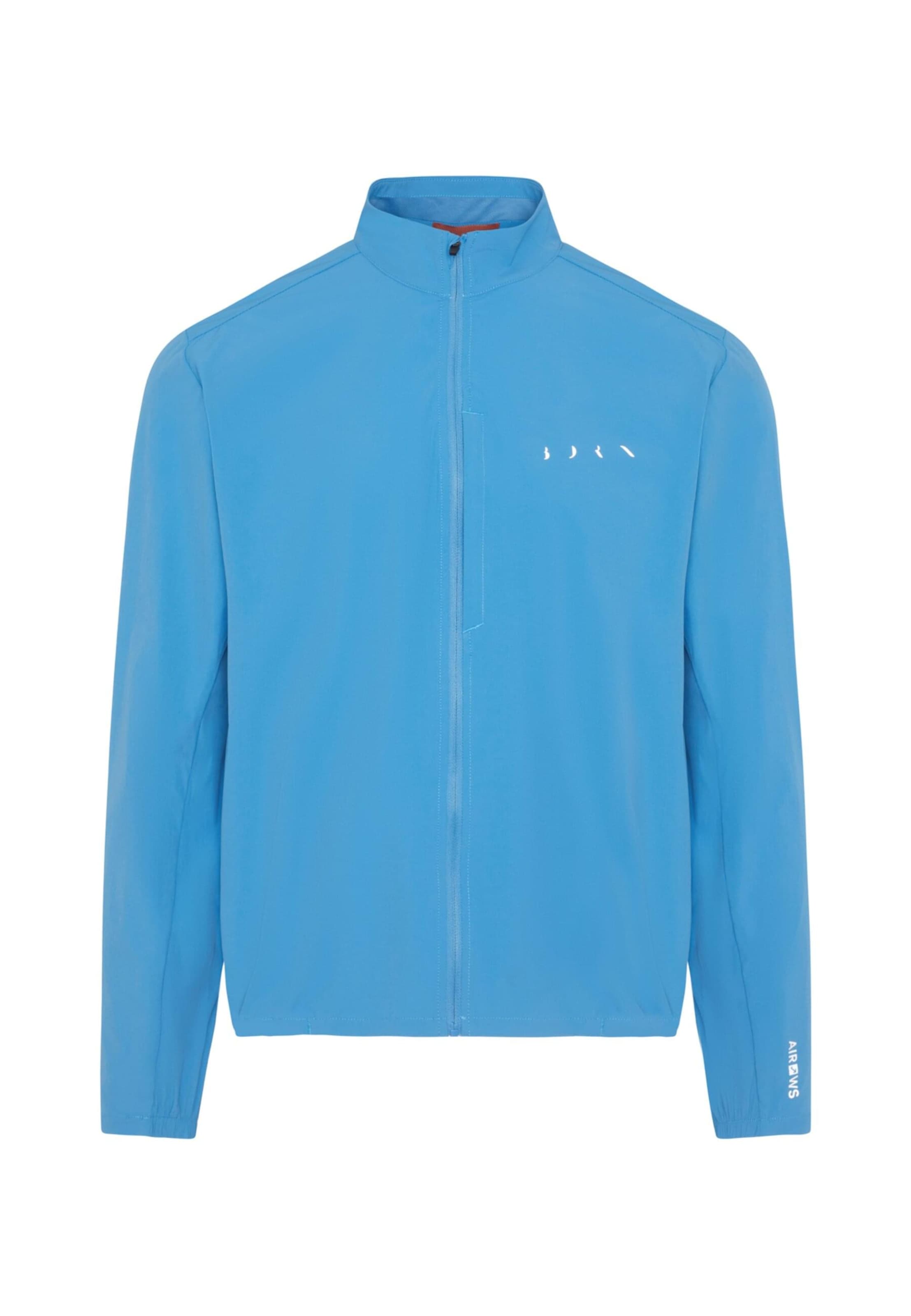 Born Living Yoga Between-season jacket 'Nyasa' in Blue: front