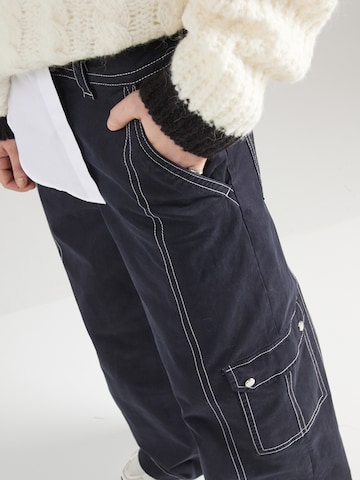 BOSS Loose fit Cargo Pants 'Tooni' in Blue