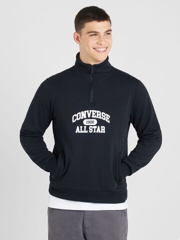 Sweat-shirt 'CLASSIC' CONVERSE en noir : devant