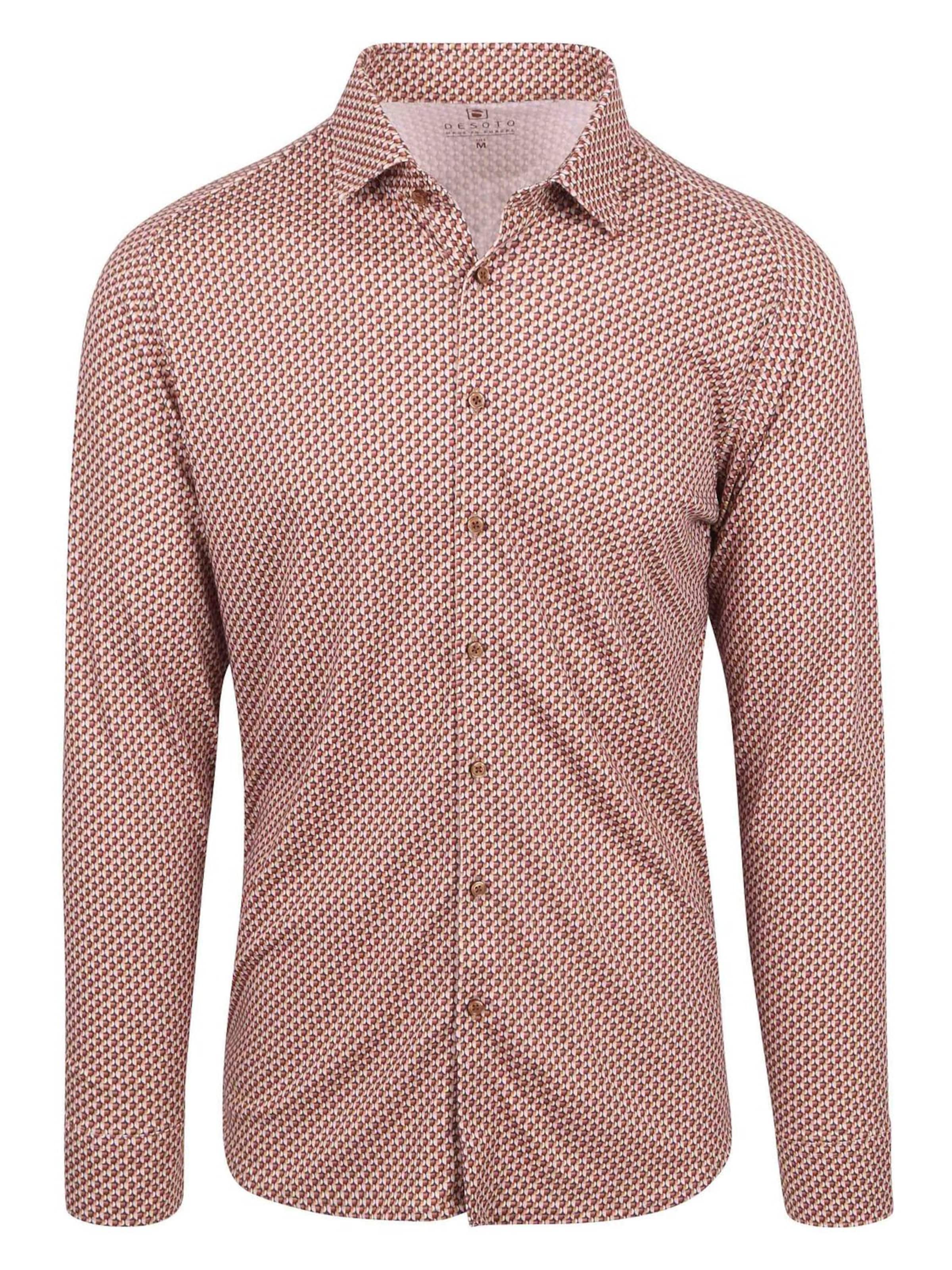 Coupe slim Chemise DESOTO en marron : devant