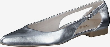 Paul Green Ballet Flats in Silver: front
