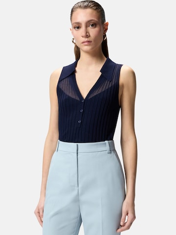 Top in maglia di PINKO in blu: frontale