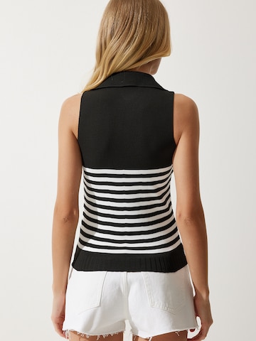 Tops en tricot Happiness İstanbul en noir