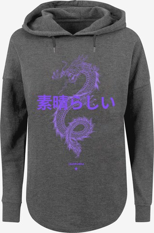 F4NT4STIC Sweatshirt 'Drache Japan' in Grau: predná strana