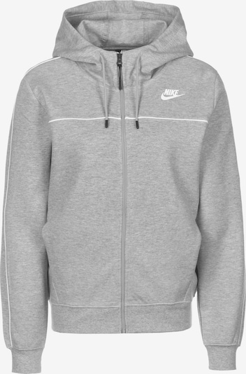 Nike Sportswear Ζακέτα φούτερ σε γκρι μελανζέ / λευκό, Άποψη προϊόντος