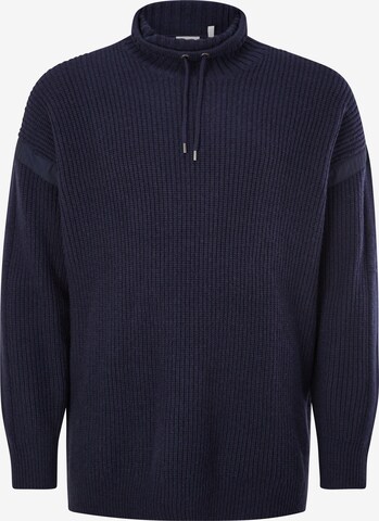 s.Oliver Men Big Sizes Sweater in Blue: front