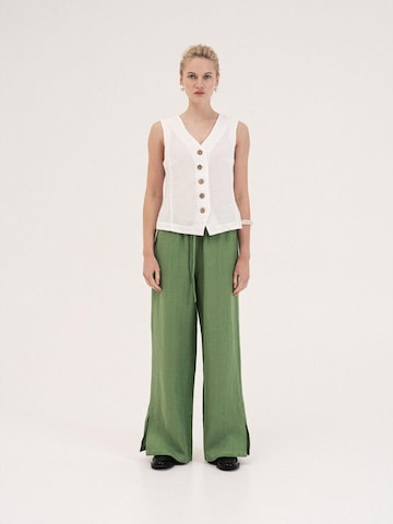 AmourLinen Bodywarmer 'Greta' in Wit