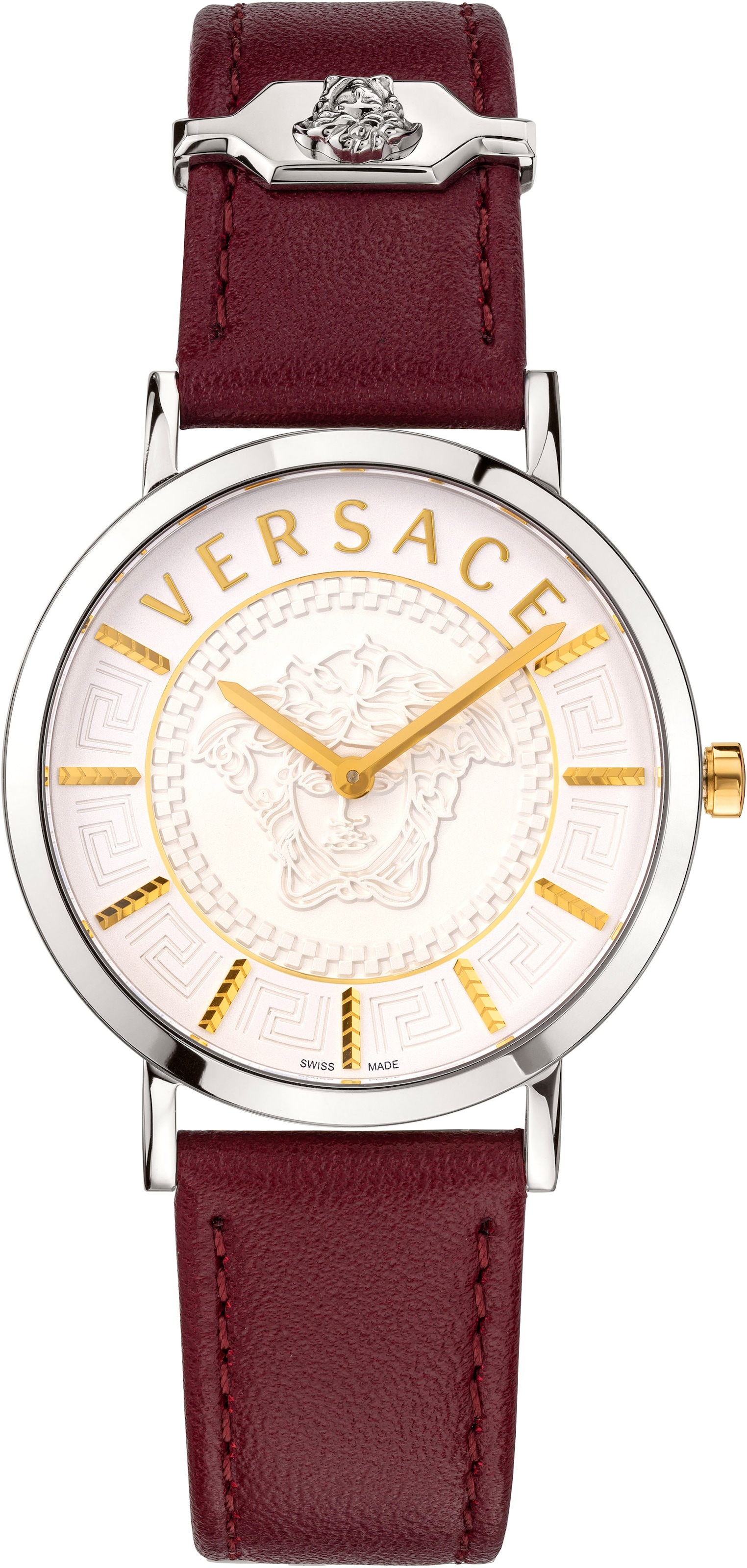 VERSACE Analoog horloge in Zilver: voorkant