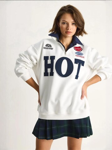 Sweat-shirt Bianco Lucci en blanc