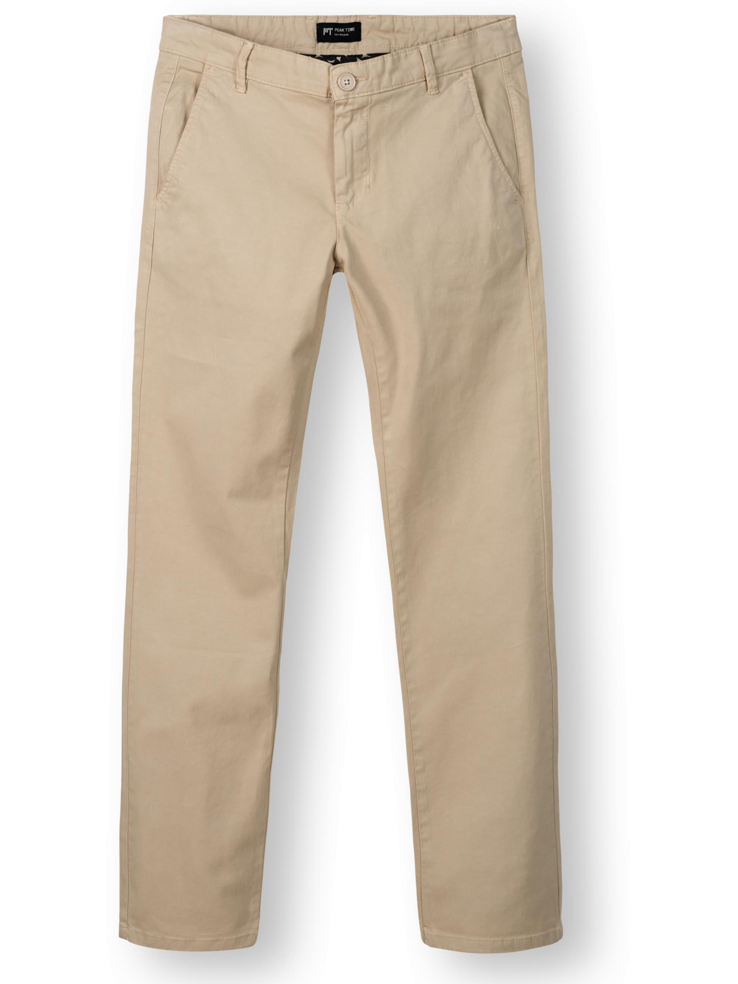 Pantalon chino 'Astron' Peak Time en beige : devant