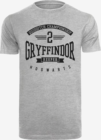 F4NT4STIC Shirt 'Harry Potter Gryffindor Keeper' in Grijs: voorkant