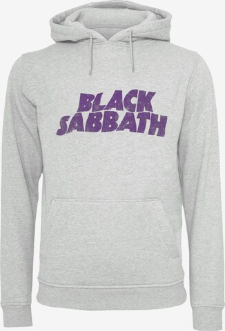 F4NT4STIC Sweatshirt 'Black Sabbath Wavy Logo Rock Musik Band Distressed' in Grau: predná strana