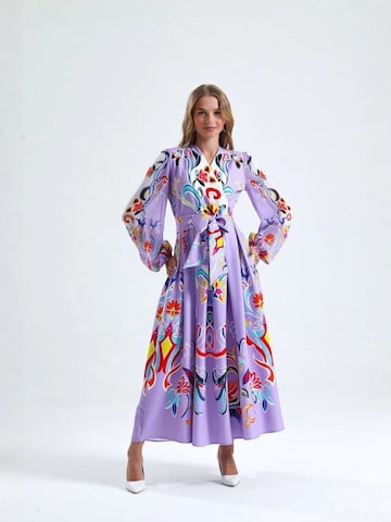MSN Collection Maxi Kleid in Lila: Vorderseite
