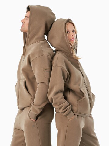 Organication Zip-Up Hoodie in Brown