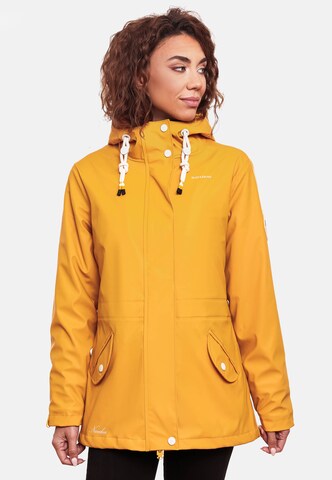 NAVAHOO Performance Jacket 'Ocean Heart' in Yellow: front