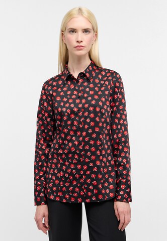 ETERNA Blouse 'FITTED' in Zwart: voorkant