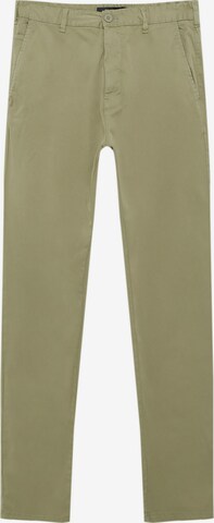 Pull&Bear Regular Broek in Groen: voorkant