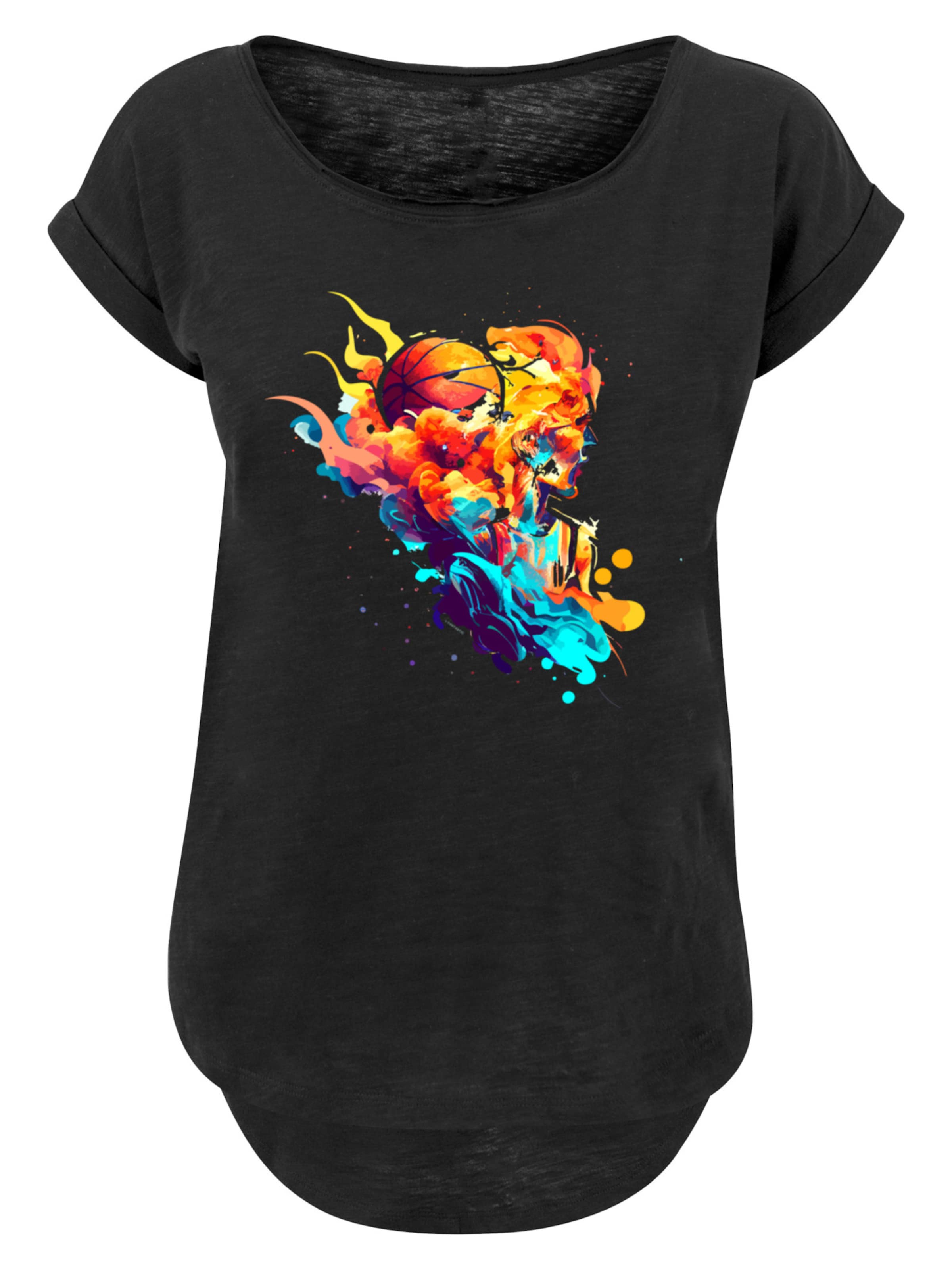 F4NT4STIC Shirt 'Basketball' in Schwarz: Vorderseite