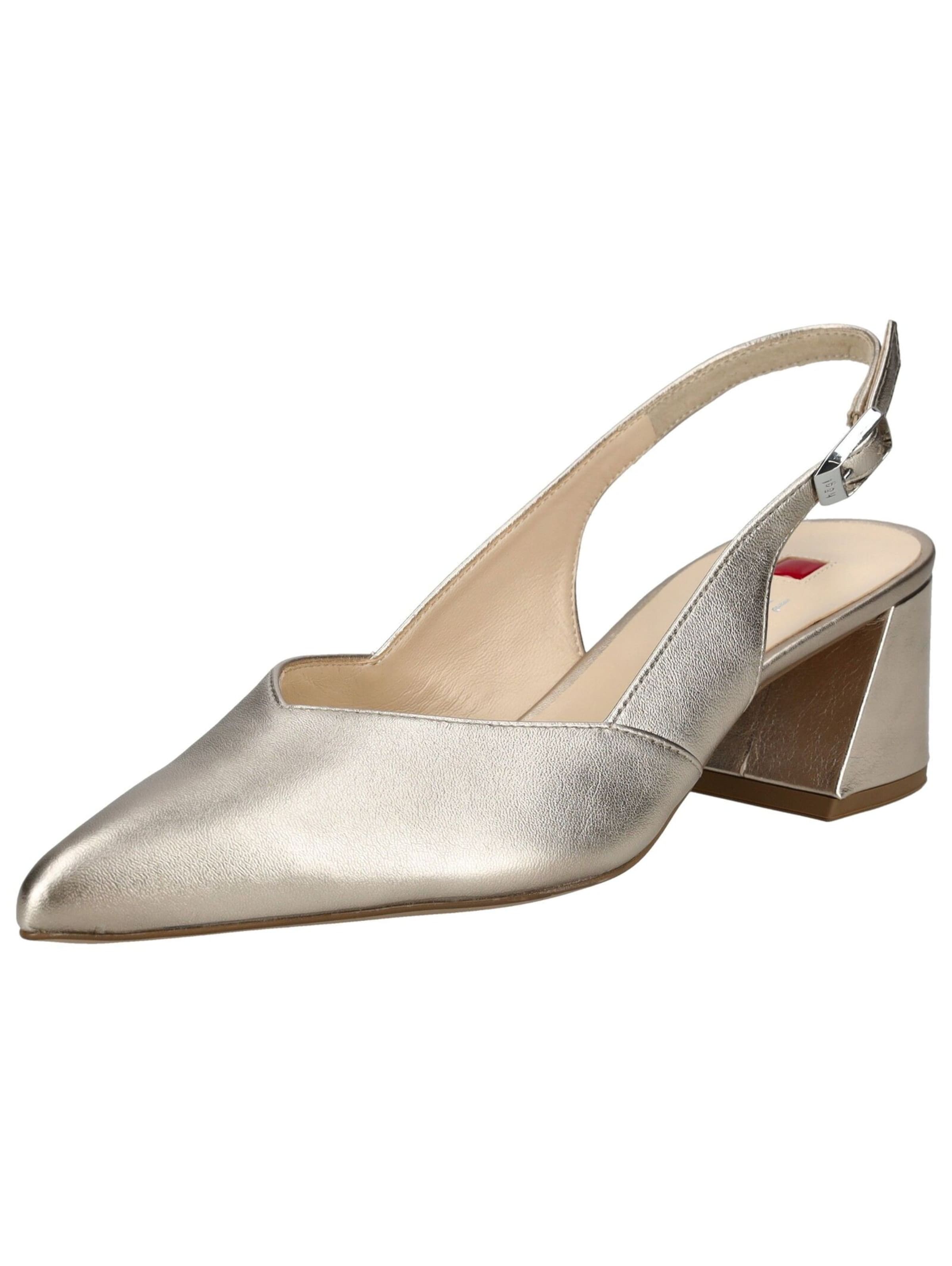 Högl Escarpins à bride arrière en argent, Vue avec produit