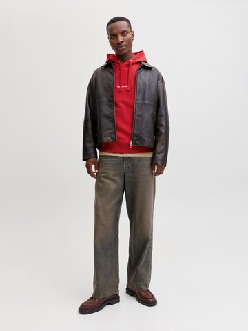 JACK & JONES Sweatshirt 'JORNorrebro' i rød