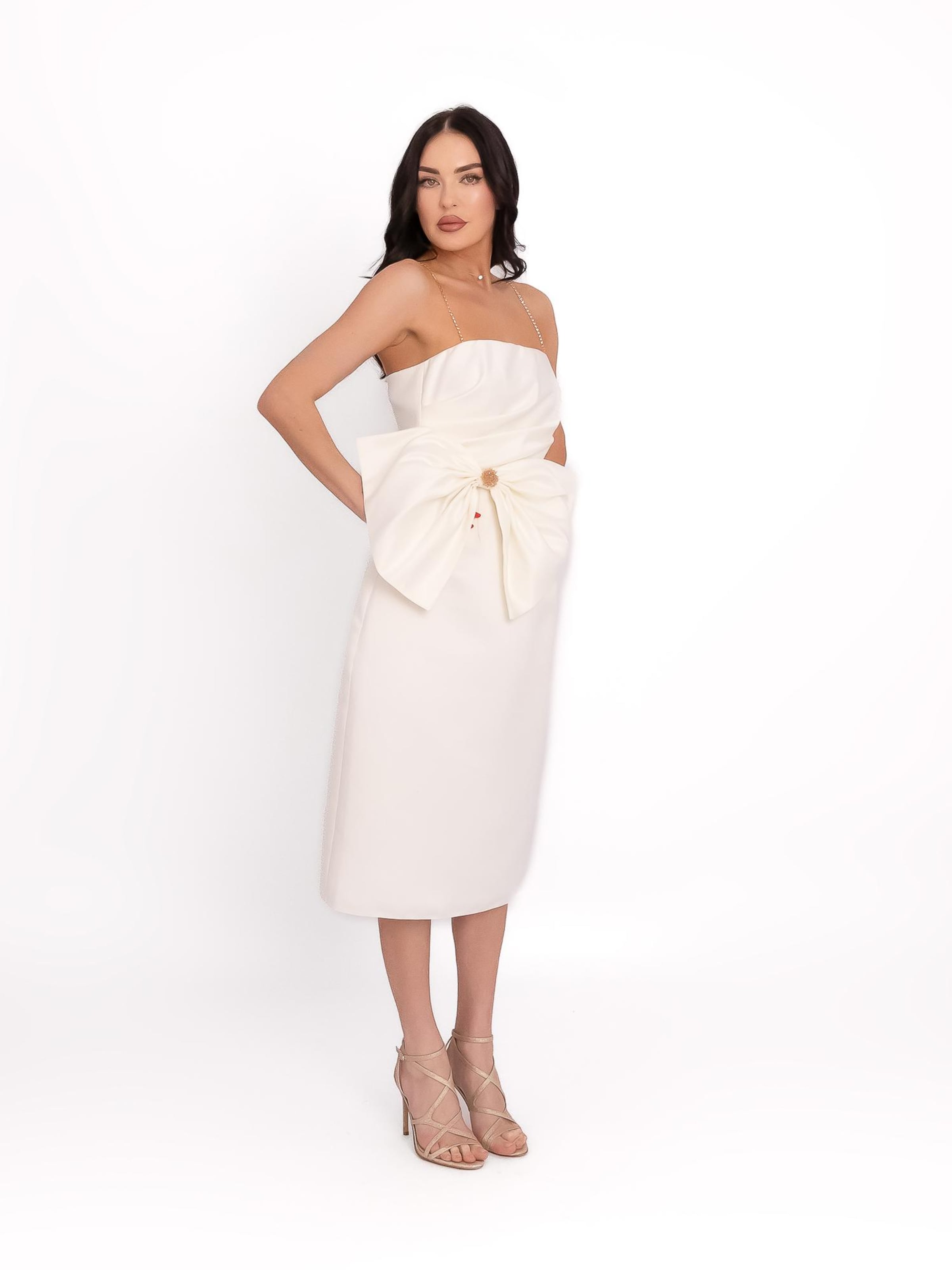 Robe de soirée acob a porter en blanc
