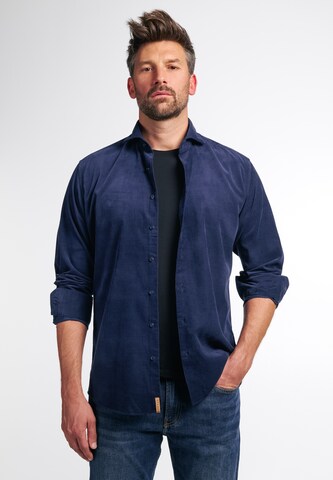 ETERNA Regular fit Button Up Shirt in Blue: front