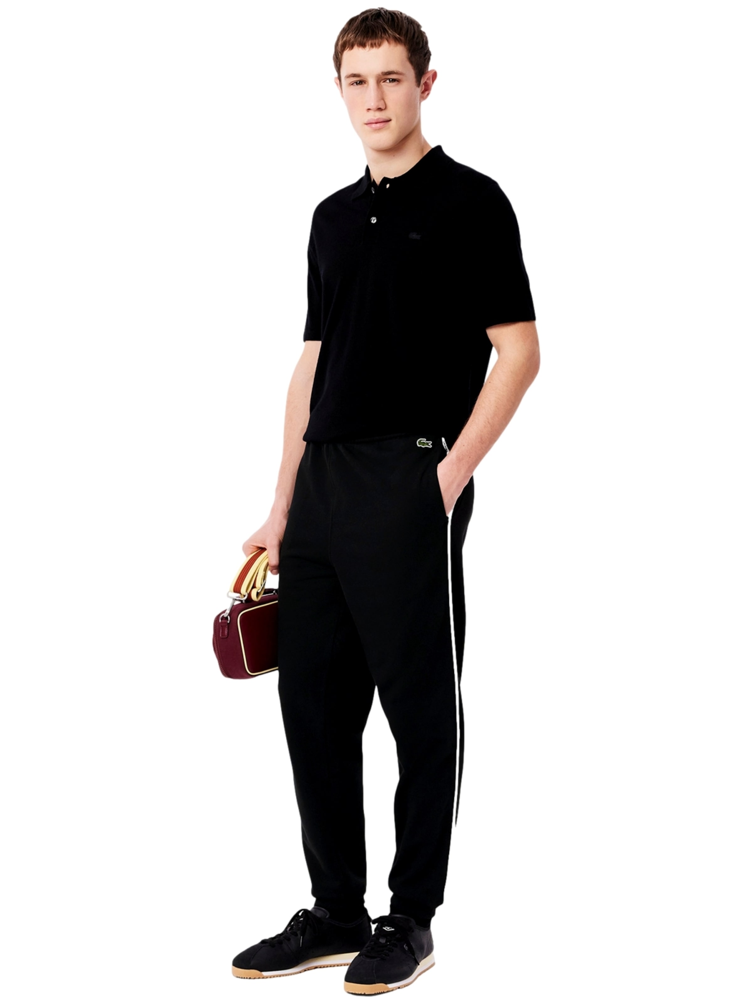 Regular Pantalon fonctionnel LACOSTE en noir